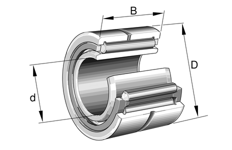 NKIB5901-XL INA (Schaeffler) 12x24x17.5mm Needle Roller/Angular Contact Ball Bearing