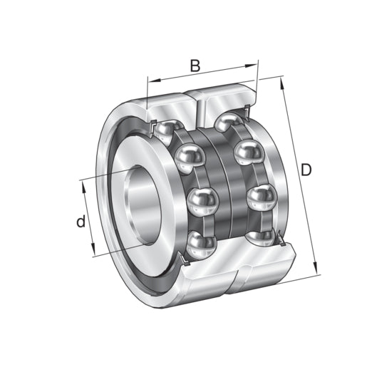 ZKLN1242-2RS-PE INA (Schaeffler) 12x42x25mm Axial Angular Contact Ball Bearing