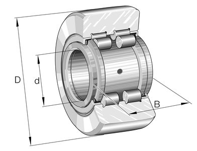 PWTR45100-2RS-XL INA (Schaeffler) 45x100x32mm Rubber Sealed Yoke Type Track Roller Bearing