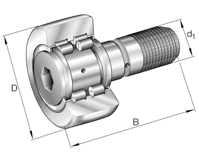 PWKR47-2RS-RR-XL INA (Schaeffler) Stud Type Track Roller Bearing