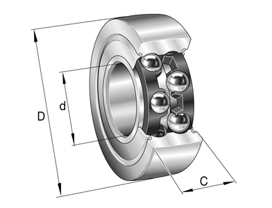 LR5306-2HRS-TVH-XL INA (Schaeffler) 30x80x30.2mm Rubber Sealed Track Roller Bearing