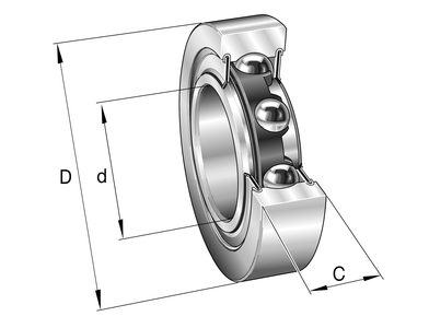 LR5001-2RS INA (Schaeffler) 12x30x12mm Rubber Sealed Track Roller Bearing