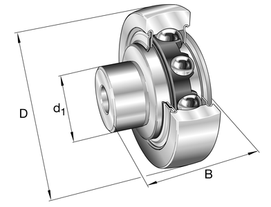 ZL5206-DRS INA (Schaeffler) 30x72x59mm Rubber Sealed Stud Type Track Roller Bearing