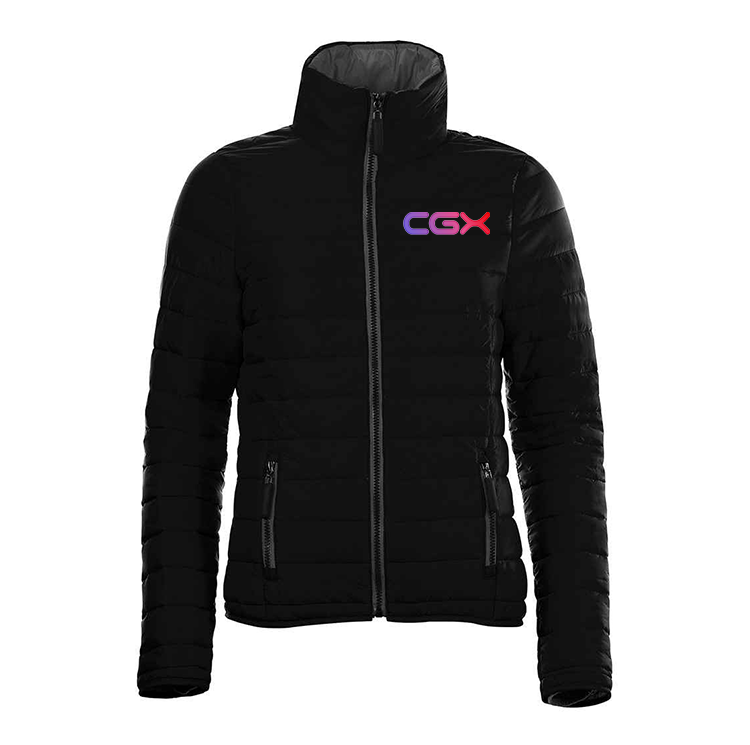 CGX SOL'S Ladies Ride Padded Jacket (Black) Including Embroidery