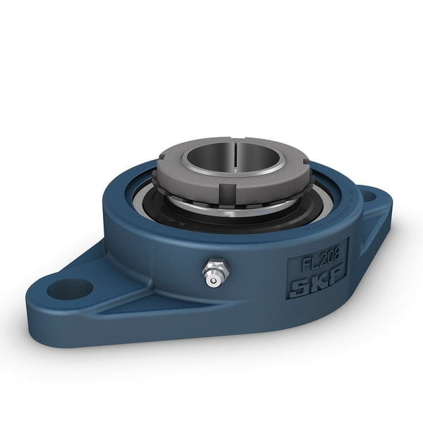 FYTJ 45KF 45mm SKF Y-Bearing & Housing Oval Flange (2 Bolt) with Adapter Sleeve