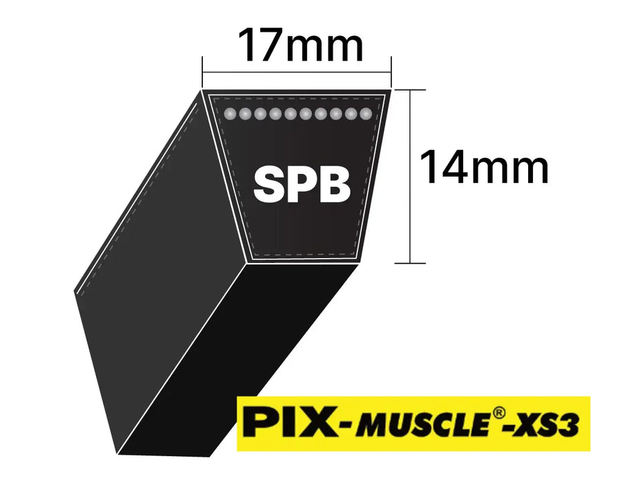 SPB3750 PIX Muscle 3 Maintenance Free Wrapped Classical V-Belt