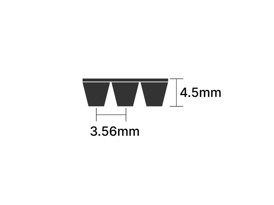 8PK970 382K8 Correa Poly V - Sección K 3,56 mm - 970 mm /38,2" de largo - 8 costillas