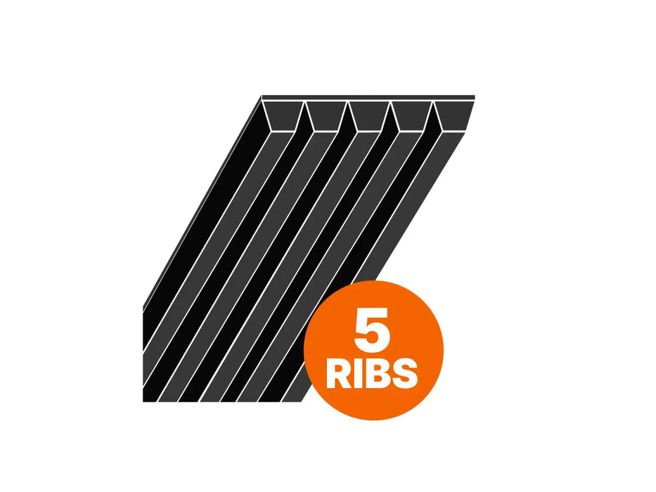 5PJ965 380J5 Poly Vee Belt- J Section 2.34mm - 965mm /38" Long - 5 Ribs