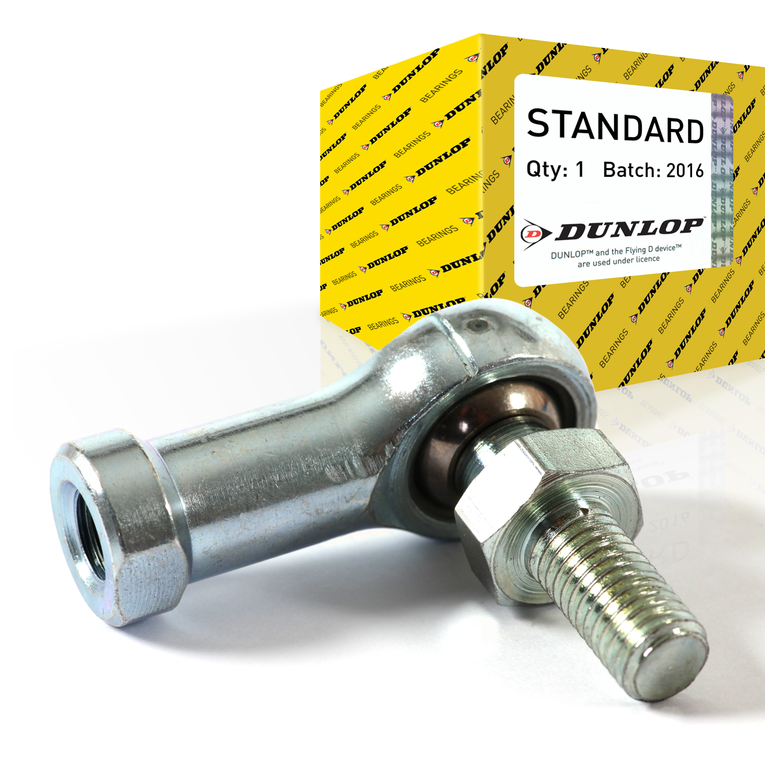 PHSB4 & Stud Bronze Liner Female Right Hand Rod End Bearing 1/4 UNF (FB-04GS)