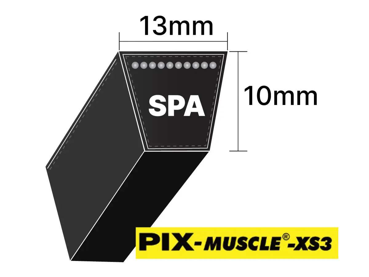 SPA1307 PIX Muscle 3 Maintenance Free Wrapped Classical V-Belt