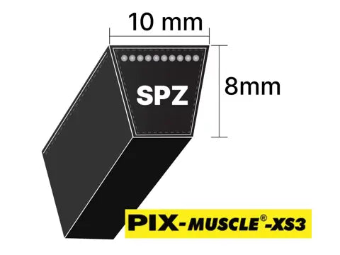 SPZ1200 PIX Muscle 3 Maintenance Free Wrapped Classical V-Belt