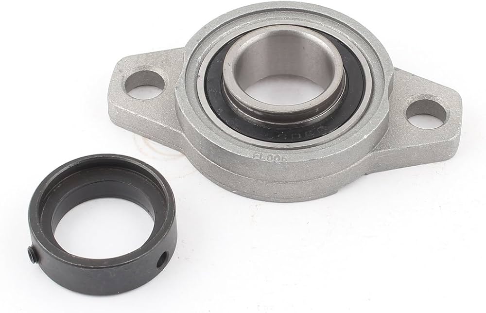 SS UFL003 17mm Bore Self Lube Stainless Steel 2 Bolt Oval Bearing with