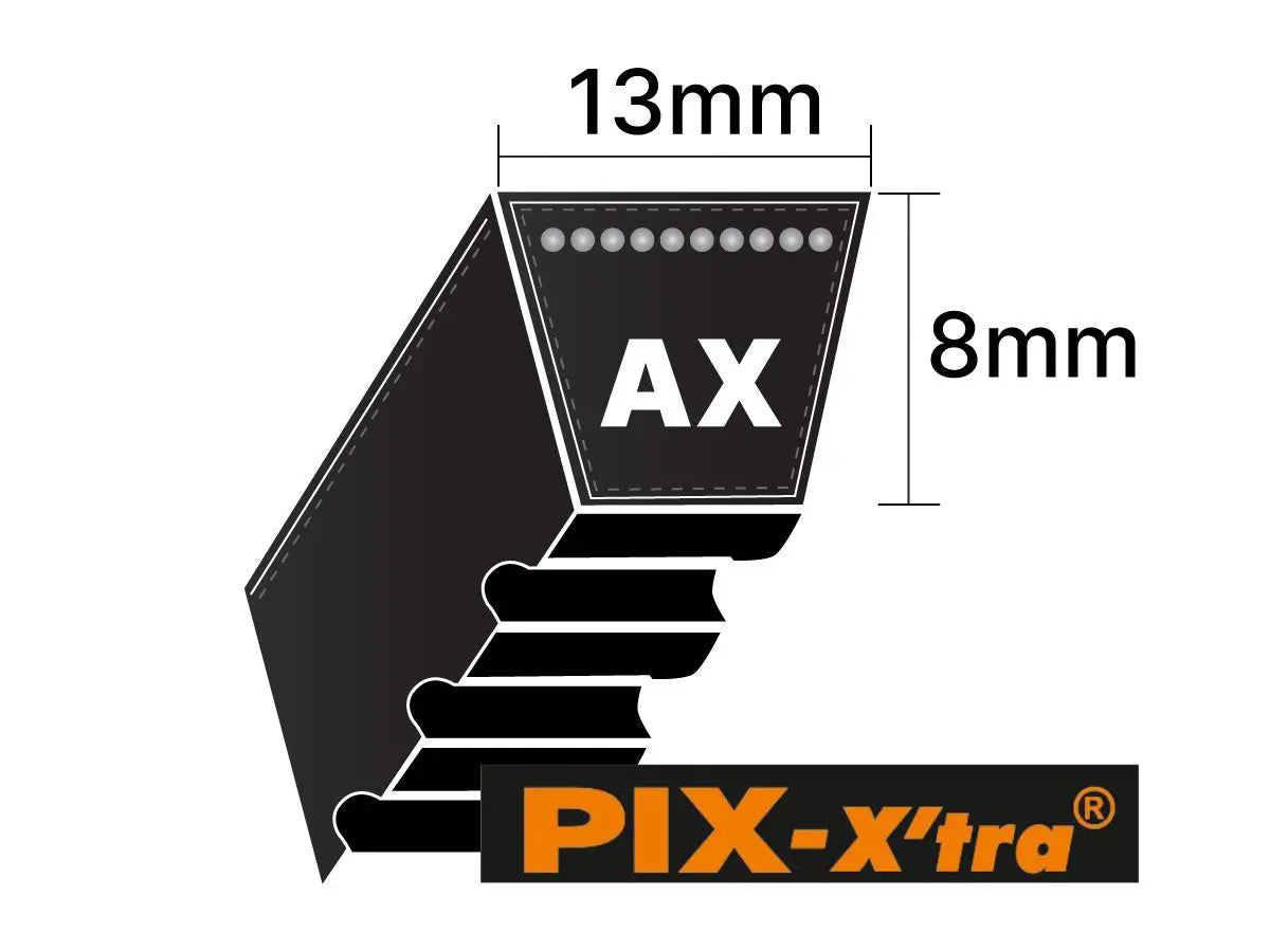 AX19 PIX Correa trapezoidal dentada