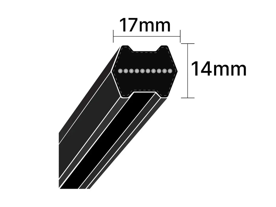 BB75 (17x1861Li) Sechseckiger doppelseitiger Dunlop-Keilriemen