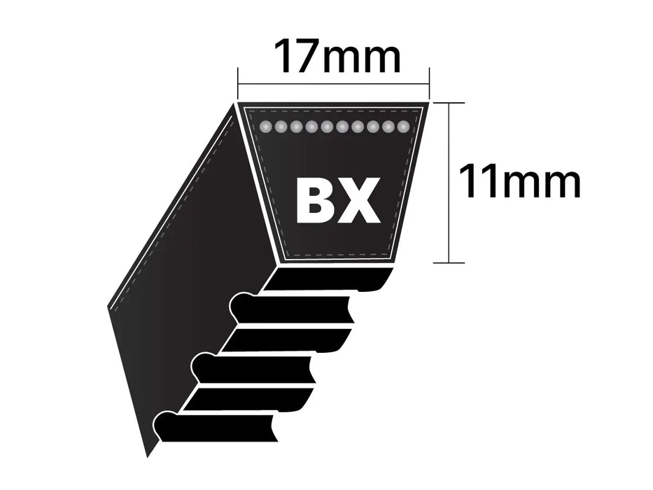 BX51 17x1295Li Dunlop Correa trapezoidal dentada Sección BX