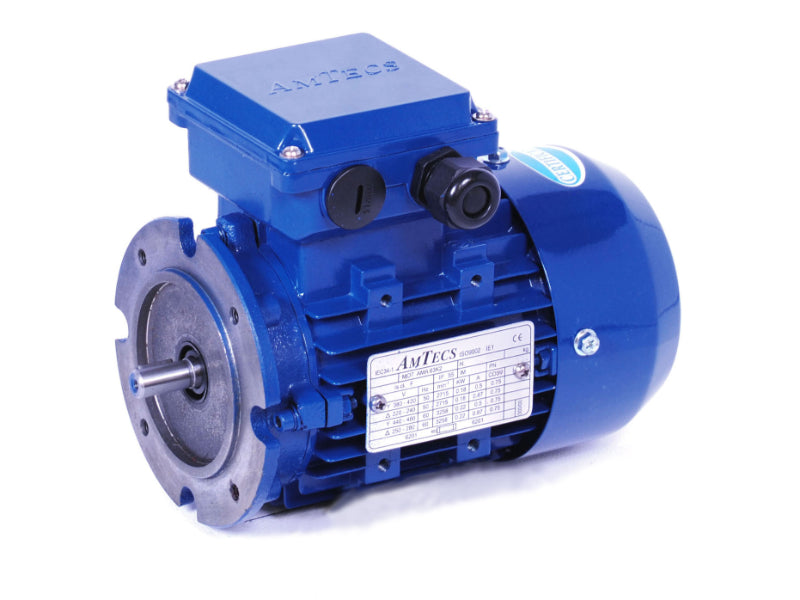 AMTECS Three Phase Electric Motor AMAH-IE3 80G4 1.1kW 4 Pole 220/240-380/420V B14L Flange