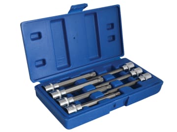 B/S01512 3/8in Drive Extra Long Spline Socket Bit Set, 7 Piece