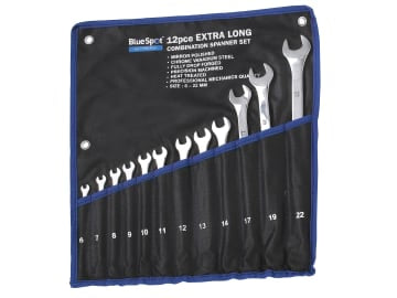 B/S04124 Extra Long Combination Spanner Set, 12 Piece