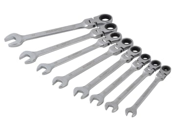 B/S04300 Flexible Head Ratchet Set, 8 Piece