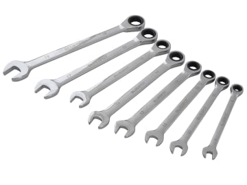 B/S04310 Ratchet Spanner Set, 8 Piece