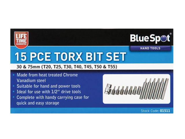 B/S1511 TORX Bit Set, 15 Piece