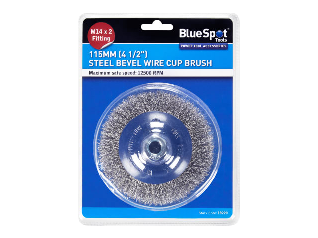 B/S19220 Steel Bevel Wire Cup Brush 115mm M14 X 2