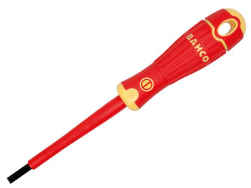 BAH196065150 BAHCOFIT Insulated Slotted Screwdriver 6.5 x 150mm
