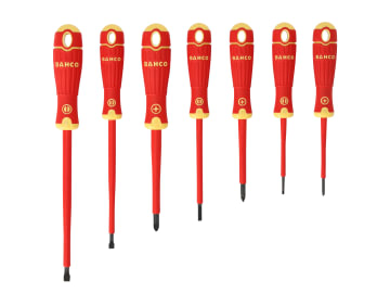 BAH220017 B220.017 BAHCOFIT Insulated Screwdriver Set, 7 Piece
