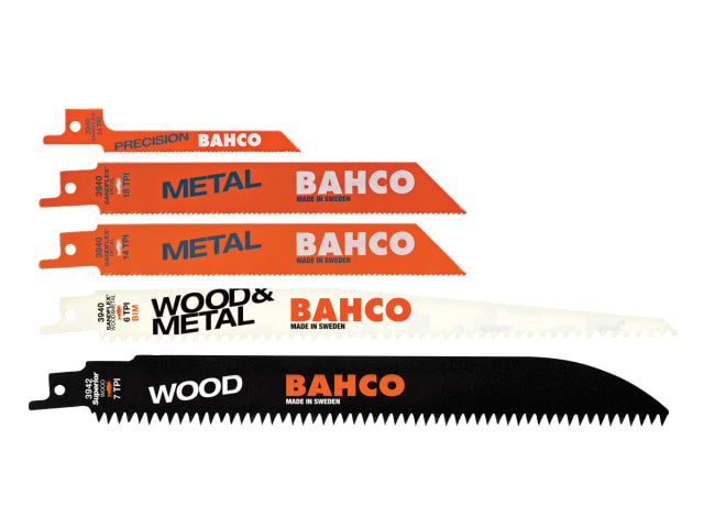 BAH3940MIX5P Sabre Saw Blade Set, 5 Piece