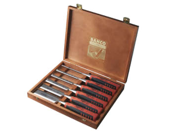 BAH424PS6 424P-S6 Bevel Edge Chisel Set in Wooden Box, 6 Piece