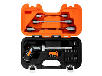 BAH808050SET Pistol Grip Ratcheting Screwdriver Set, 25 Piece