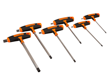 BAH903T1 903T-1 T-Handle Hex Screwdriver Set, 6 Piece