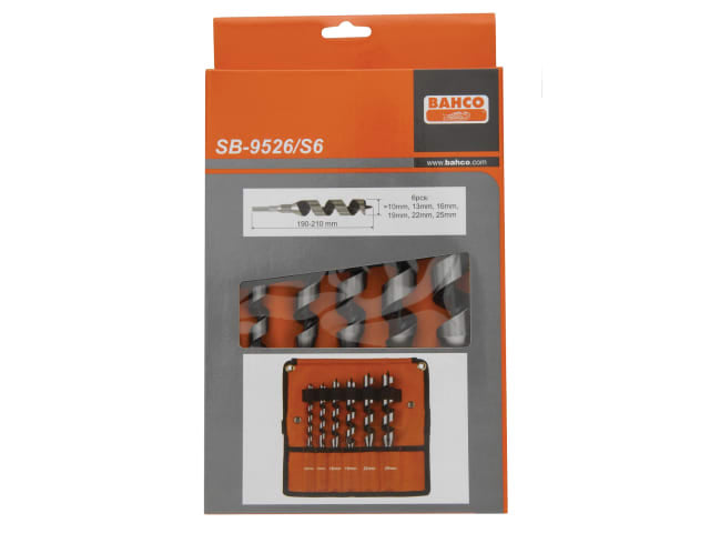 BAH9526S6 9526 Combination Wood Auger Bit Set, 6 Piece