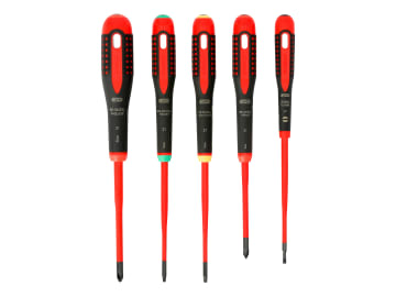 BAH9871SL BE-9871SL ERGO™ Slim VDE Insulated Screwdriver Set, 5 Piece