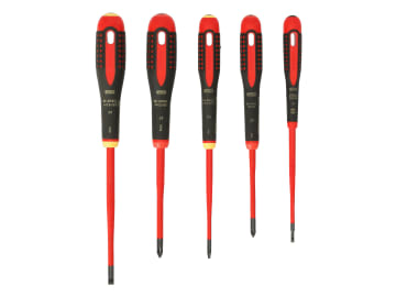 BAH9881SL BE-9881SL ERGO™ Slim VDE Insulated Screwdriver Set, 5 Piece