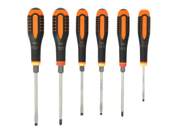 BAH9881TB BE-9881TB ERGO™ Through Blade Screwdriver Set, 6 Piece