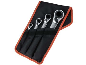 BAHS4RM4T S4RM Series Reversible Ratchet Spanner Set, 4 Piece