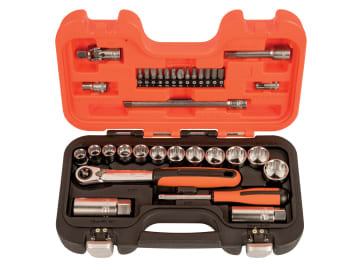 BAHSL34 SL34 3/8in Drive Socket & Mech Set, 34 Piece