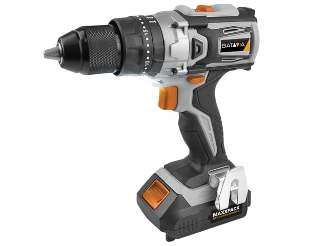 BAT7063582 MAXXPACK Brushless Combi Drill 18V 1 x 2.0Ah Li-ion