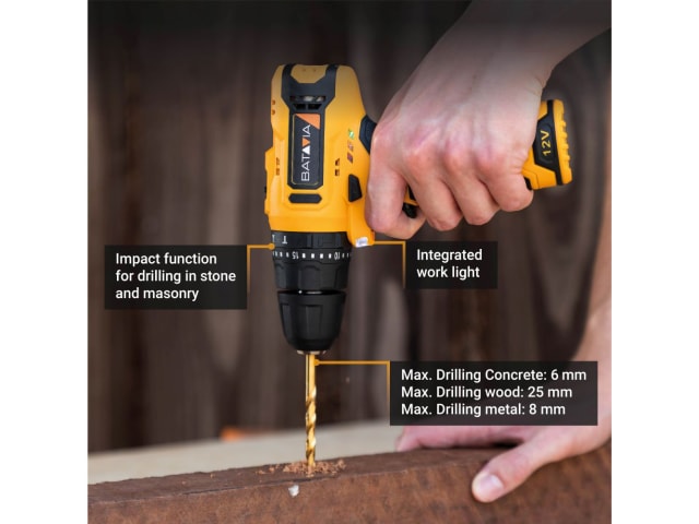 BAT7064214 FIXXPACK Combi Drill 12V Bare Unit