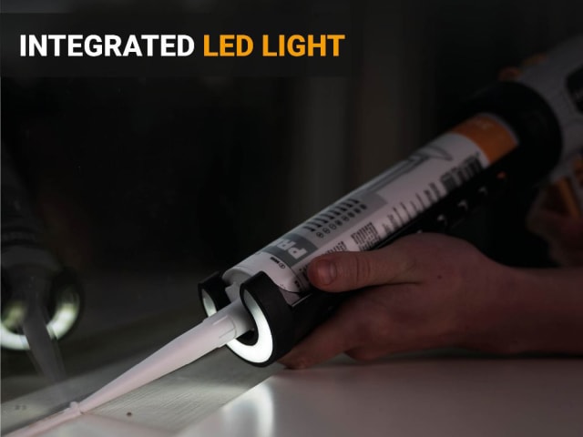 BAT7064347 MAXXPUSH Caulking Gun with LED Light 6V (AA Batteries)