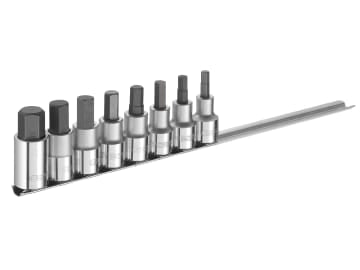 BRIE032904B 1/2in Drive Hex Bit Socket Set, 8 Piece