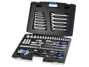 BRIE032911B 1/4 & 1/2in Drive Socket & Spanner Set, 101 Piece