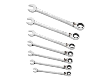 BRIE111107B Ratchet Combination Spanner Set, 7 Piece