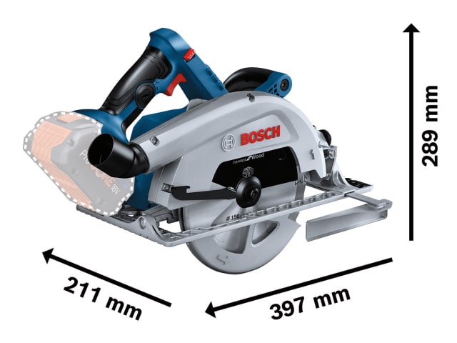 BSH6016B5070 GKS 18V-68 C Professional BITURBO Circular Saw 18V 1 x 5.5Ah ProCORE18V Li-ion