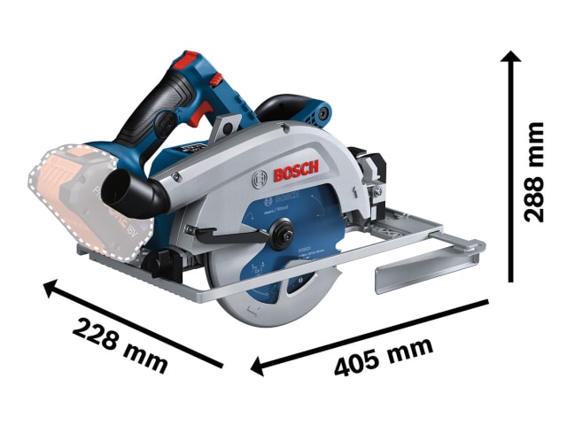 BSH6016B5170 GKS 18V-68 GC Pro BITURBO Circular Saw 18V 2 x 5.5Ah ProCORE18V Li-ion