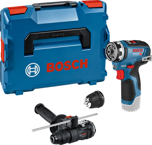 BSH6019H300B GSR 12V-35 FC Pro FlexiClick Drill Driver + 2 Attachments 12V Bare Unit