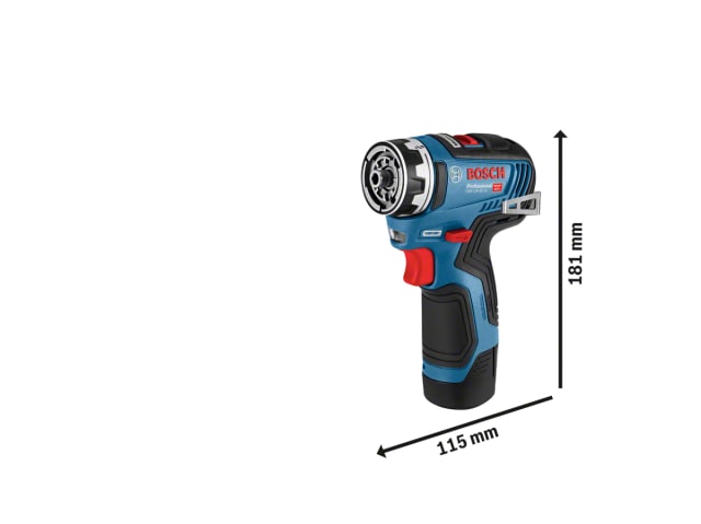 BSH6019H300B GSR 12V-35 FC Pro FlexiClick Drill Driver + 2 Attachments 12V Bare Unit