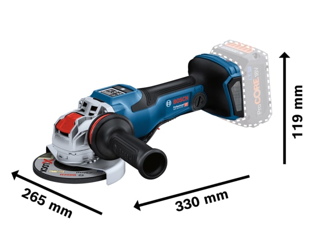 BSH6019H6G00 GWX 18V-15 PSC Professional BITURBO Angle Grinder 125mm 18V Bare Unit