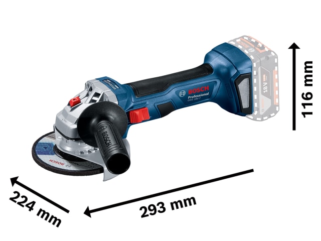 BSH6019H9001 GWS 18V-7 Professional Angle Grinder 125mm 18V Bare Unit